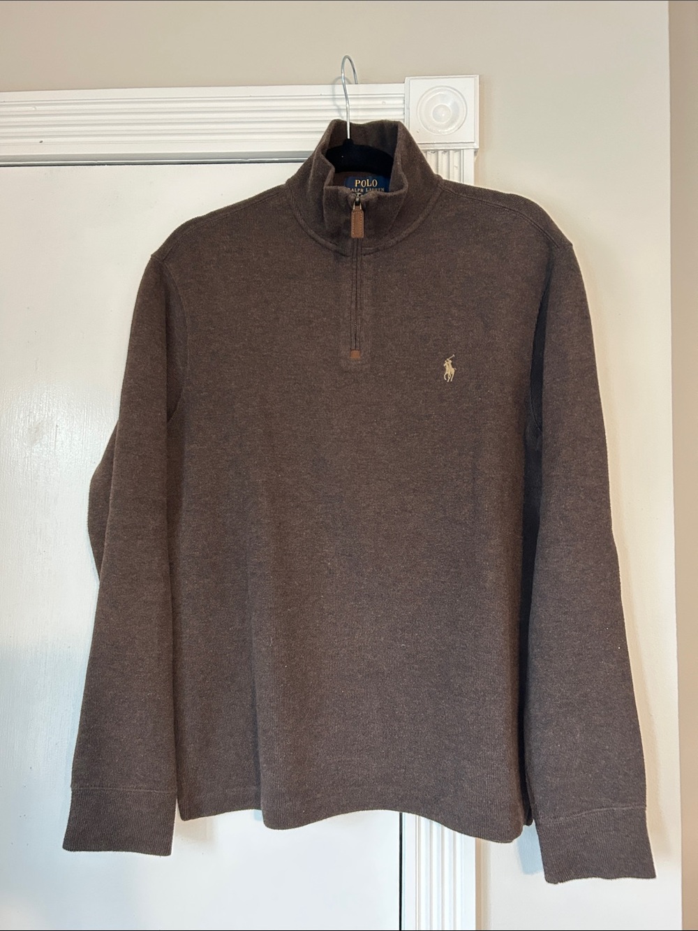 Polo by Ralph Lauren Brown Half-Zip Pullover Sweater